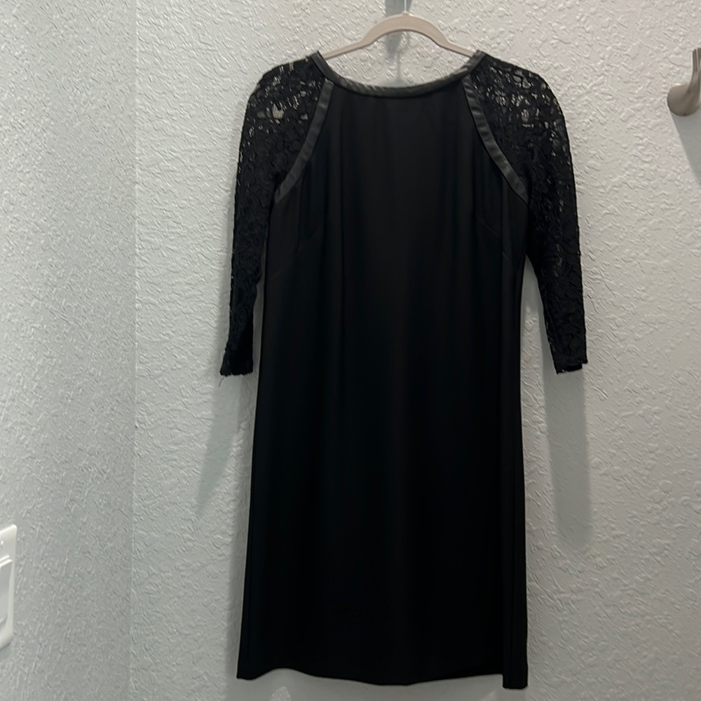 Black dress with lace sleeves